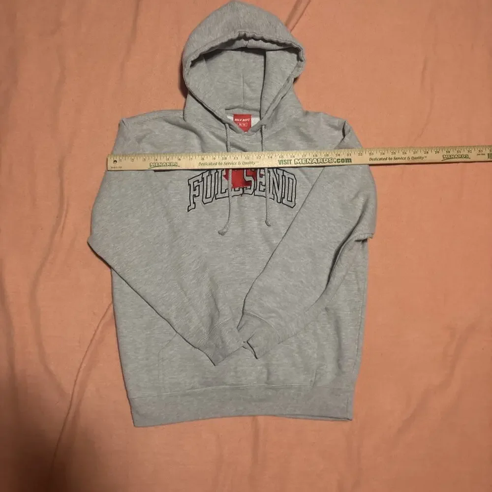 Nelk Boys Full Send Leaf Hoodie Canada Size Medium Light Gray Rare